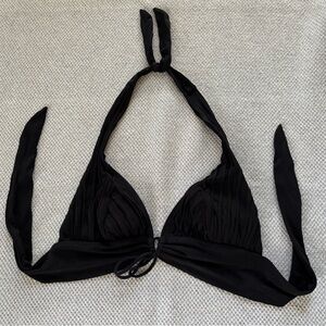 ROBIN PICCONE Black Halter Bikini Top